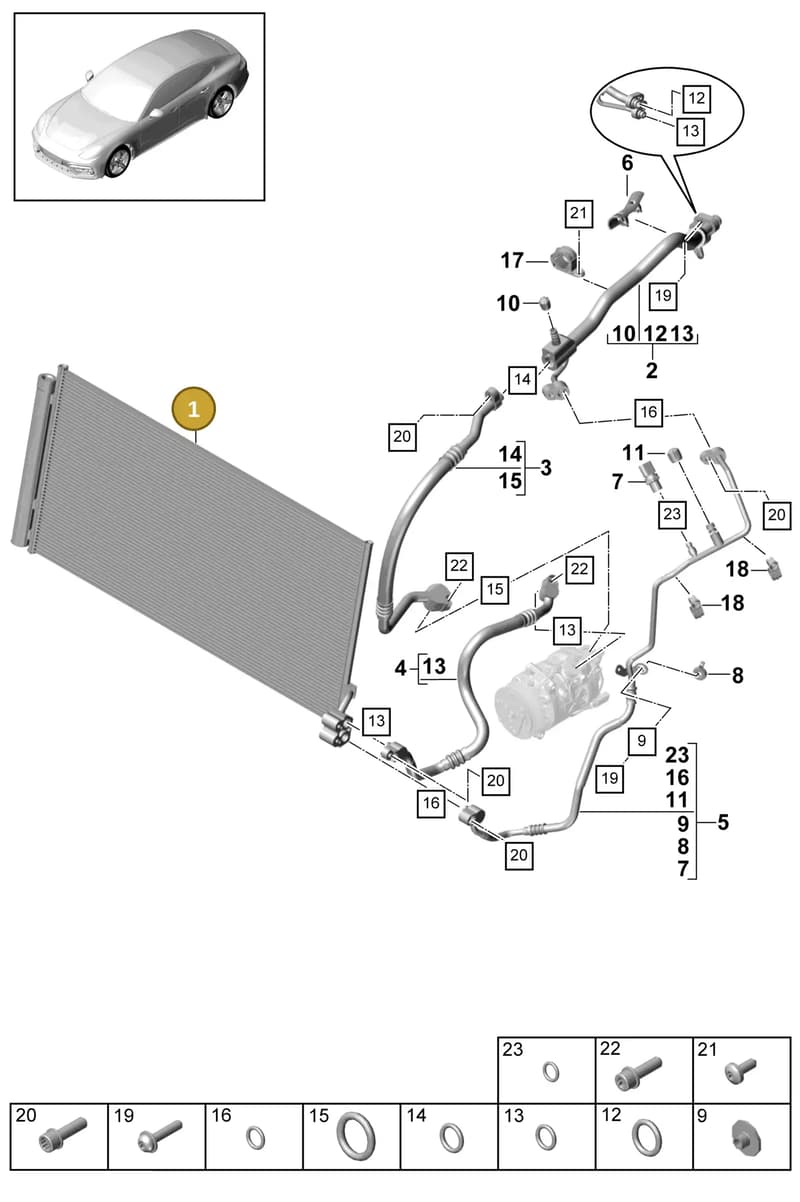 9A726039900 — Porsche Panamera (2016-2020) diagram p49814040, position 1