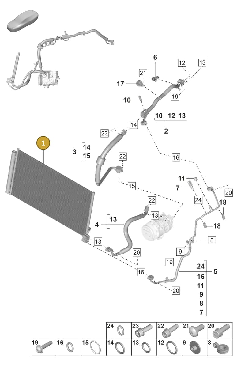 9A726039900 — Porsche Panamera (2020-2023) diagram p58814400, position 1