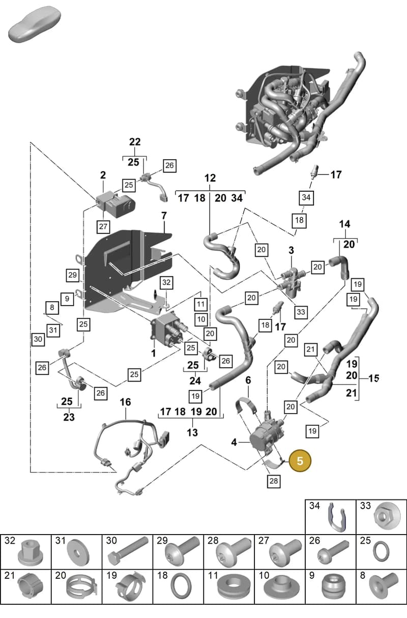 9A726042000 — Porsche Panamera (2020-2023) diagram p58815300, position 5