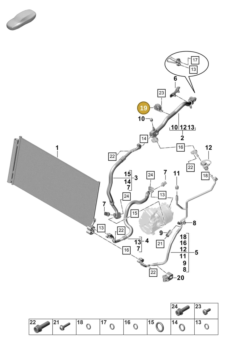 9A726051300 — Porsche Panamera (2020-2023) diagram p58815650, position 19