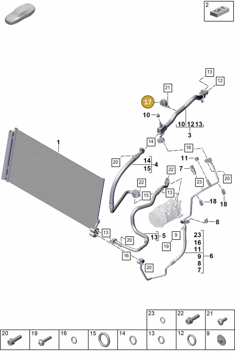 9A726051300 — Porsche Panamera (2023-2025) diagram p62814300, position 17