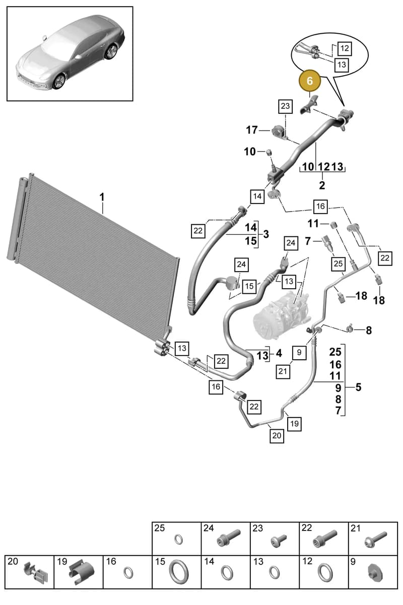 9A726068900 — Porsche Panamera (2016-2020) diagram p49814020, position 6