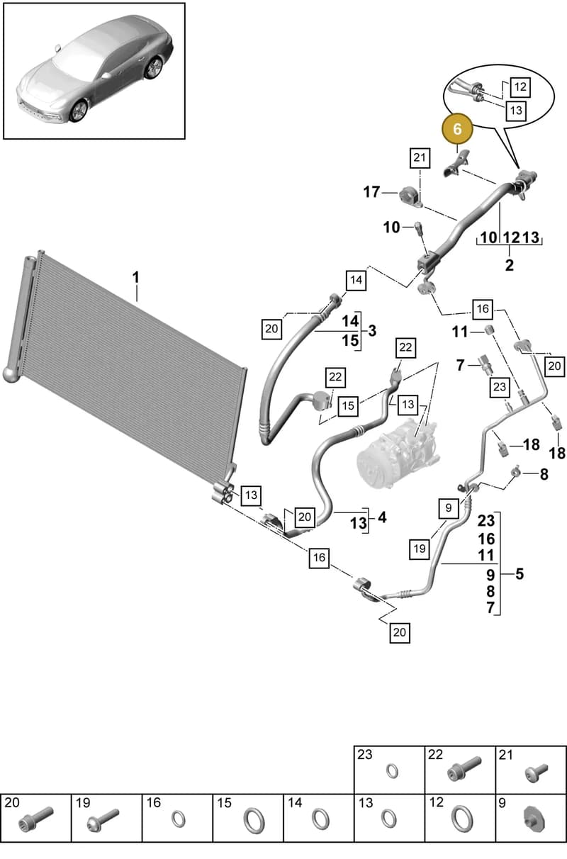 9A726068900 — Porsche Panamera (2016-2020) diagram p49814030, position 6