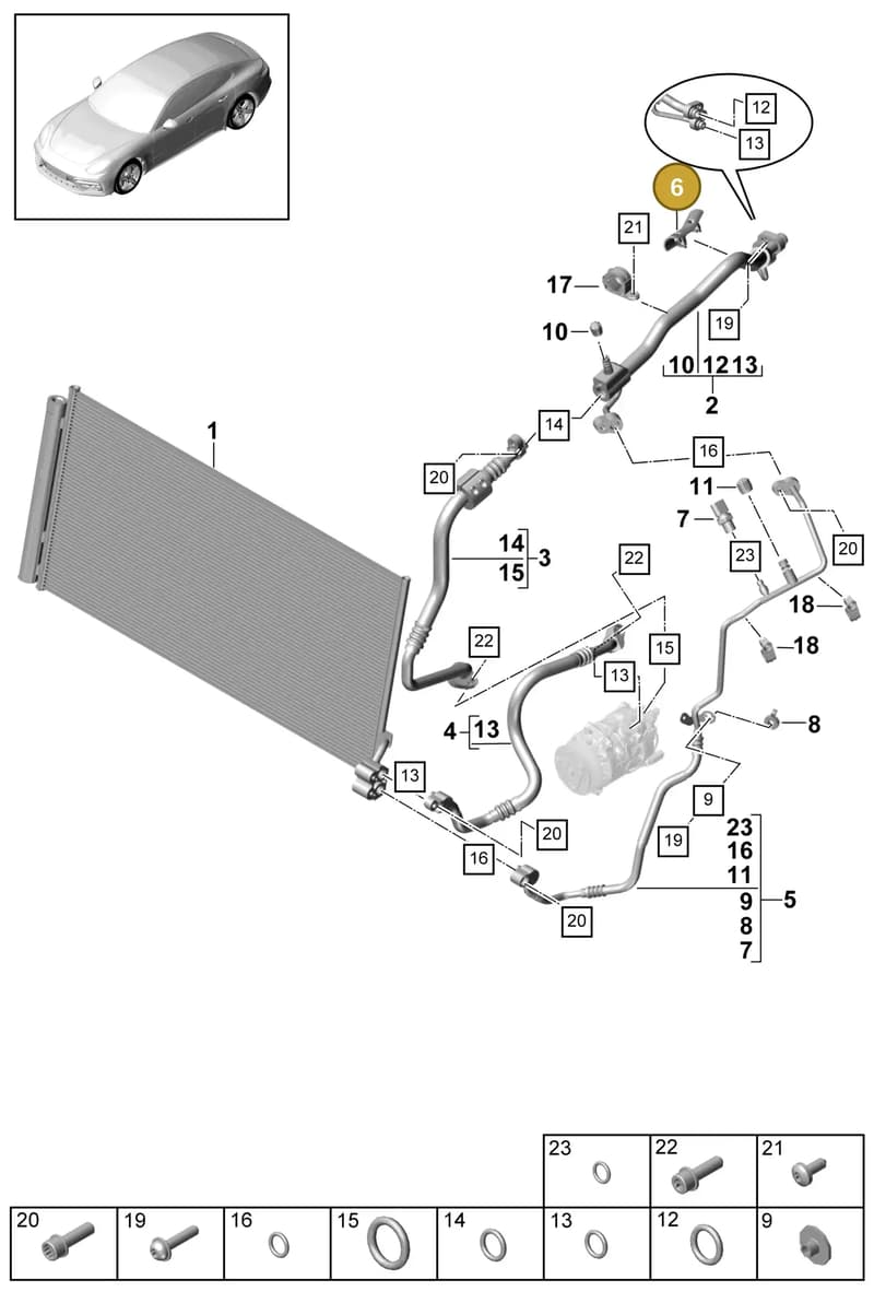 9A726068900 — Porsche Panamera (2016-2020) diagram p49814060, position 6