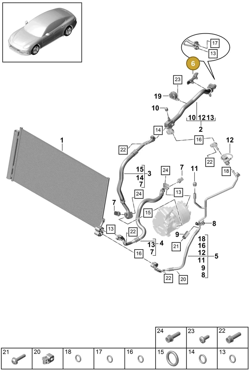 9A726068900 — Porsche Panamera (2016-2020) diagram p49815070, position 6