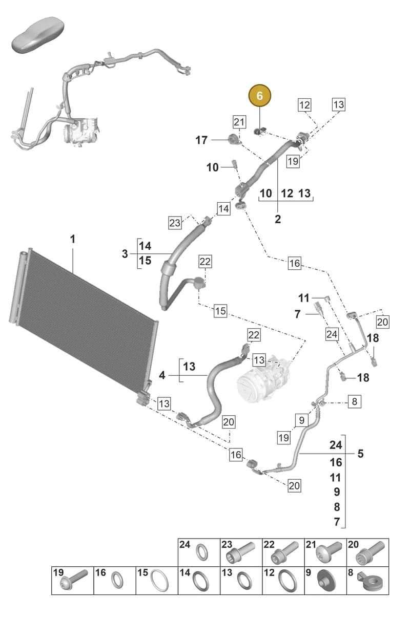 9A726068900 — Porsche Panamera (2020-2023) diagram p58814400, position 6