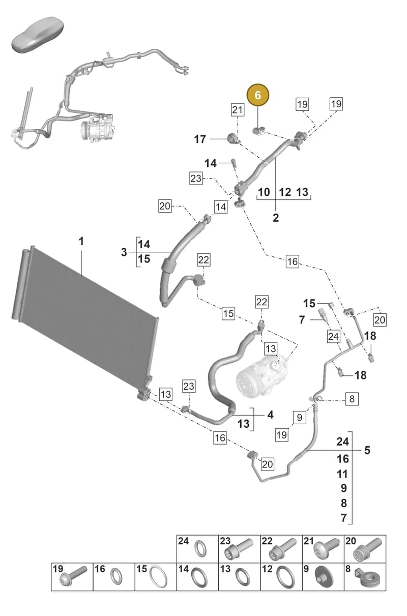 9A726068900 — Porsche Panamera (2020-2023) diagram p58814300, position 6