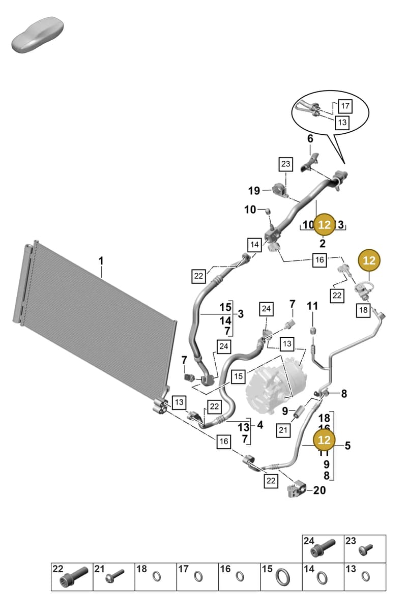 9A726069600 — Porsche Panamera (2020-2023) diagram p58815650, position 12