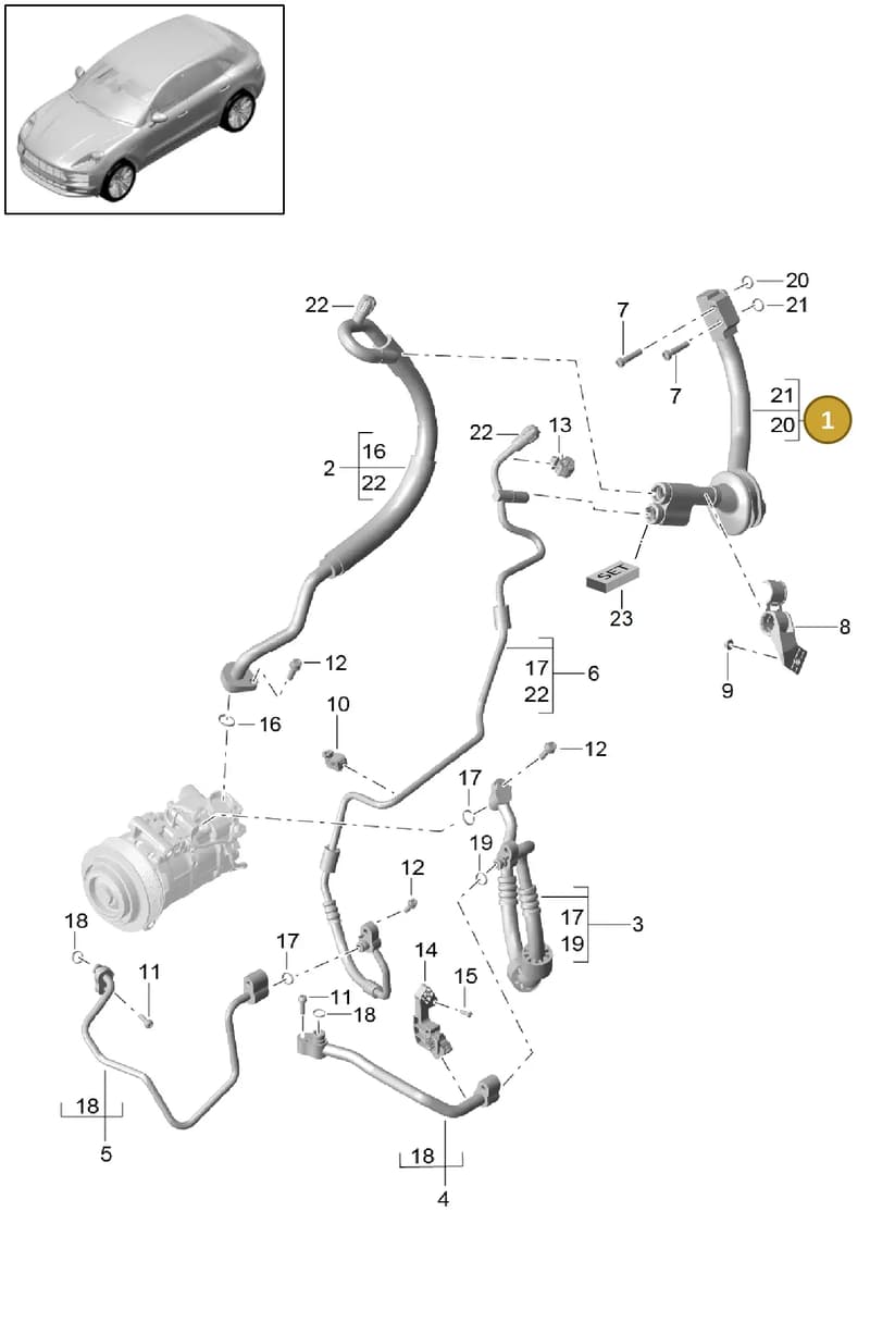 9A726071200 — Porsche Macan (2013-2018) diagram p44813060, position 1
