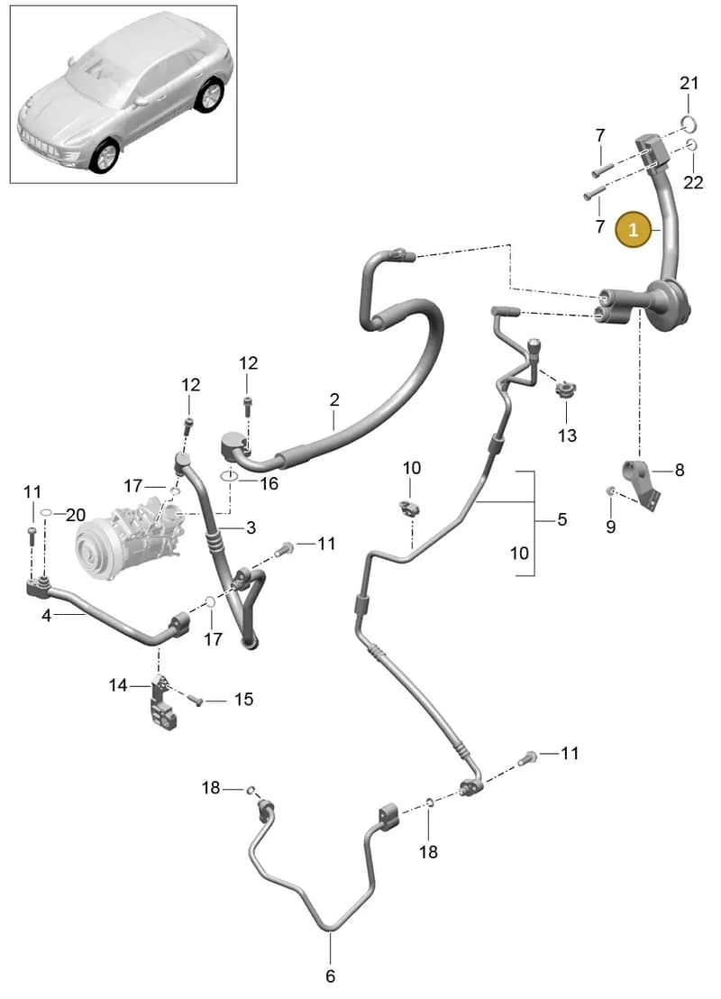 9A726071210 — Porsche Macan (2013-2018) diagram p44813070, position 1
