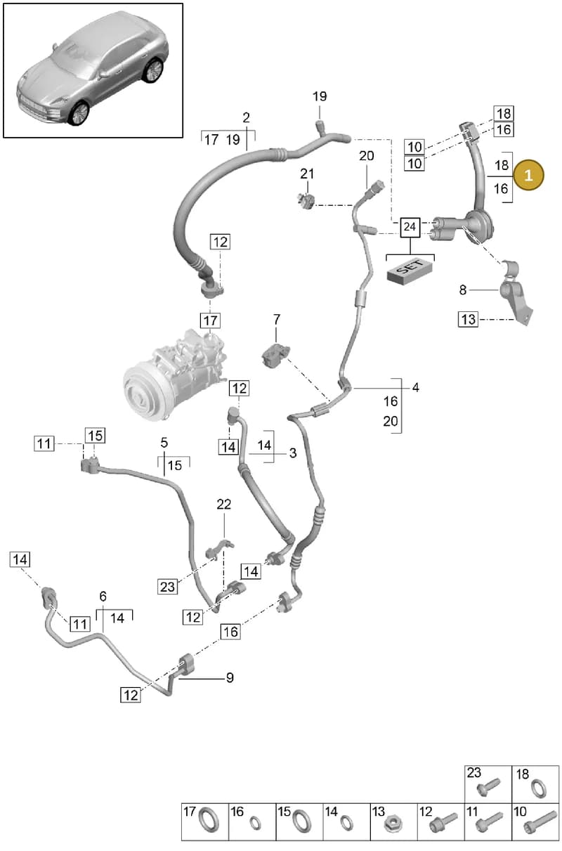 9A726071210 — Porsche Macan (2018-2022) diagram p52814500, position 1