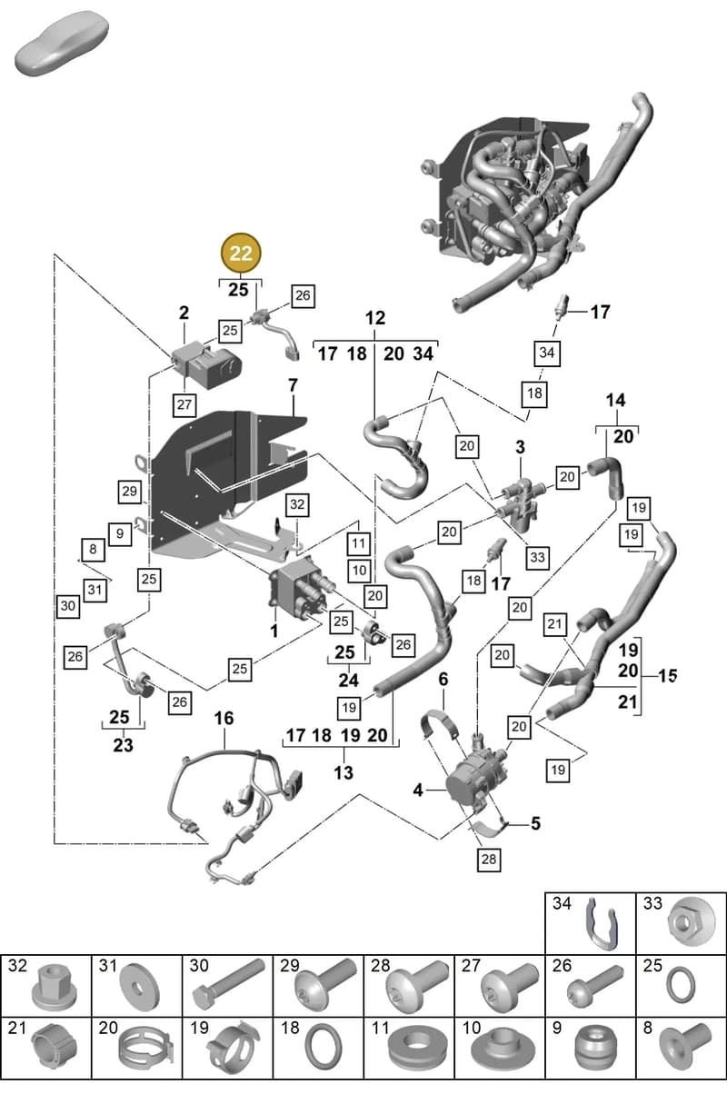 9A726071400 — Porsche Panamera (2023-2025) diagram p58815300, position 22