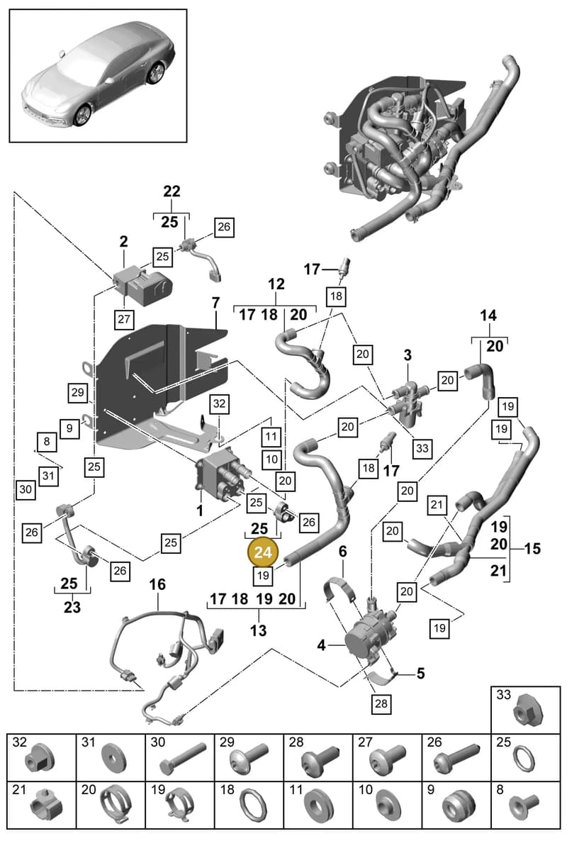 9A726075200 — Porsche Panamera (2016-2020) diagram p49815030, position 24