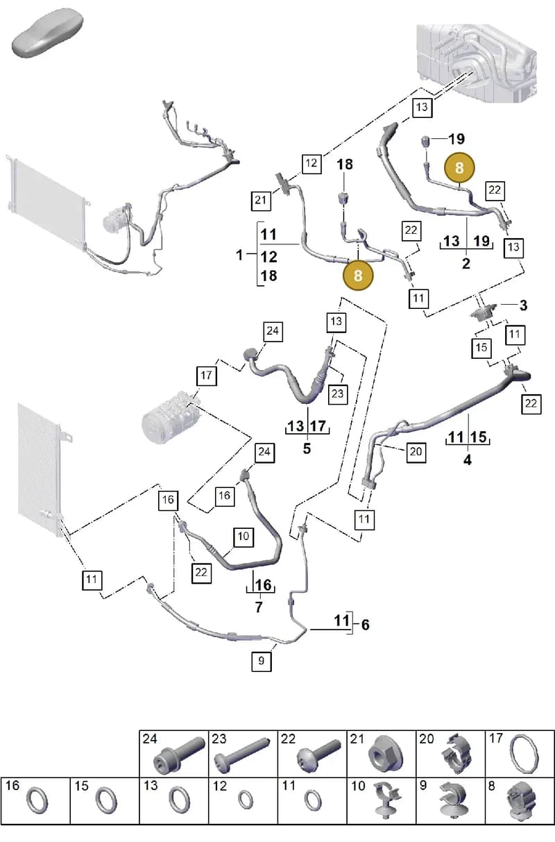9A726075910 — Porsche Cayenne Coupe (2023-2023) diagram p60814600, position 8
