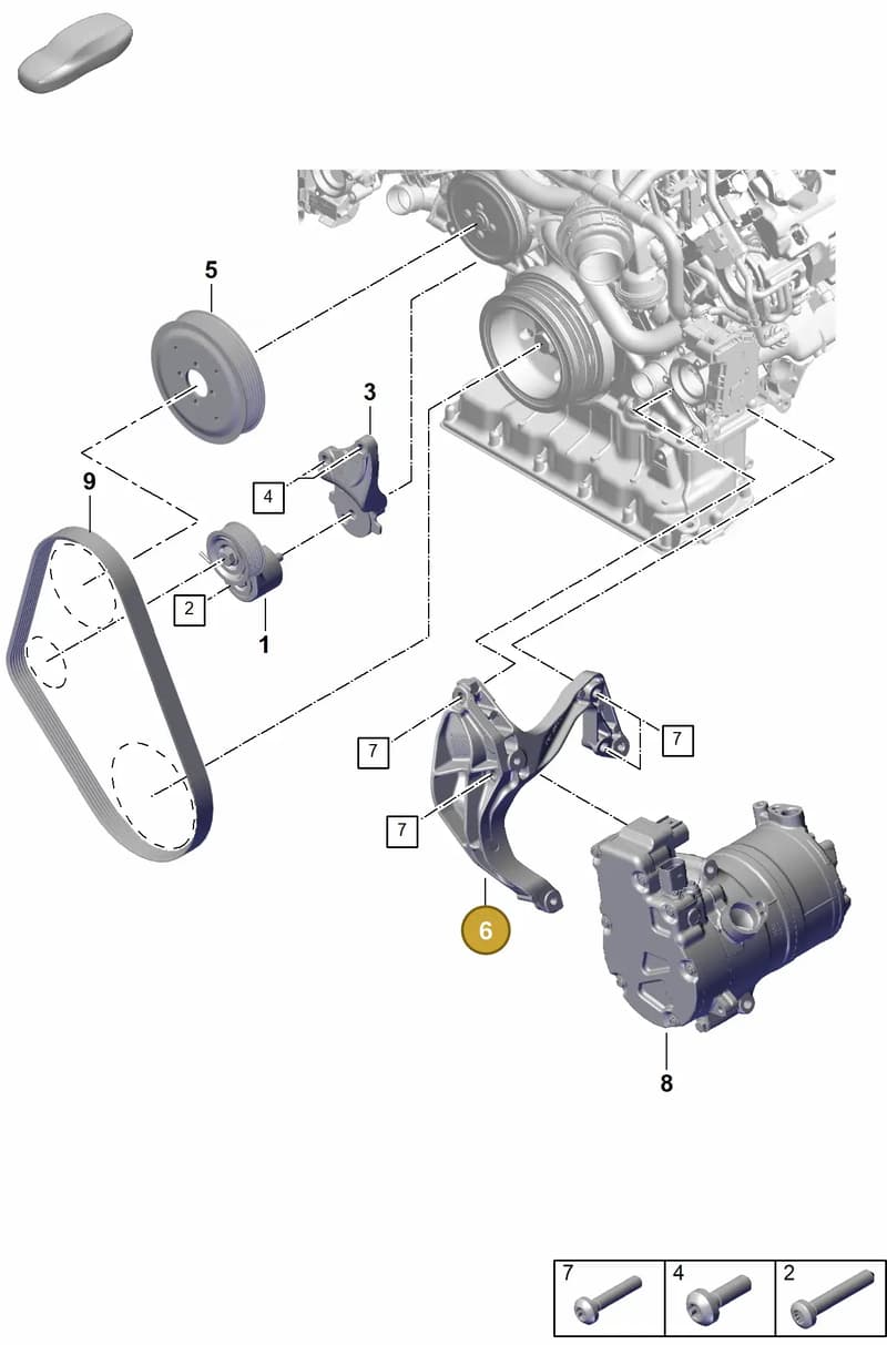 9A726088520 — Porsche Cayenne Coupe (2023-2023) diagram p60102220, position 6