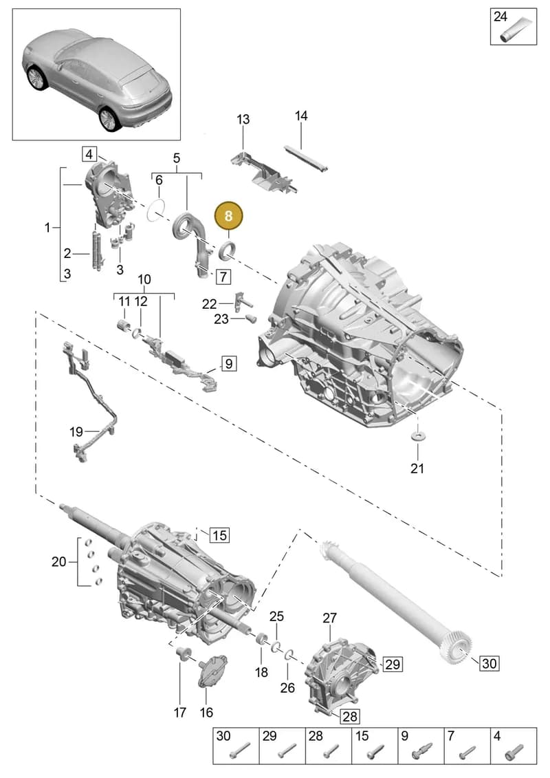 9A730122700 — Porsche Macan (2018-2022) diagram p52302110, position 8