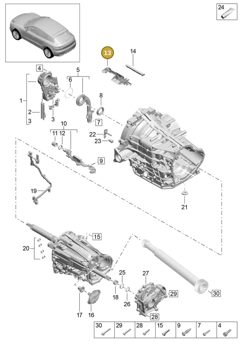 9A730131100 — Porsche Macan (2018-2022) diagram p52302110, position 13