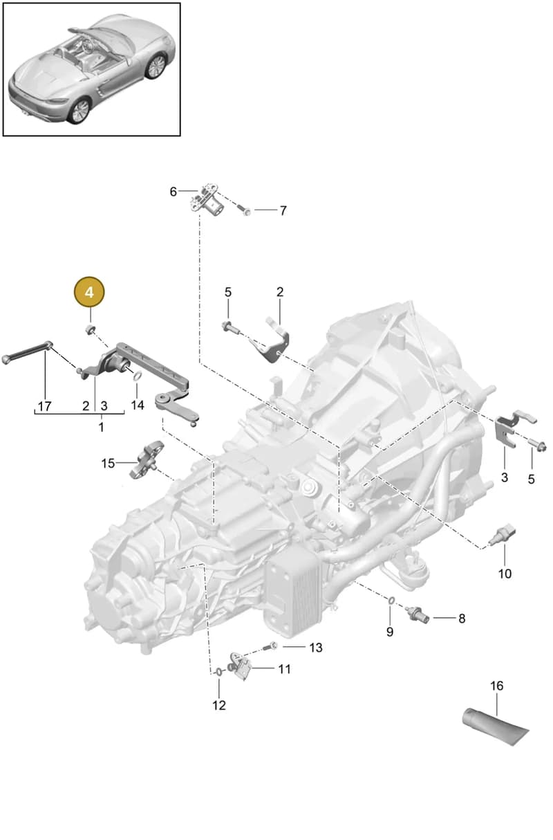 9A731155800 — Porsche Boxster (2016-2019) diagram p48302010, position 4