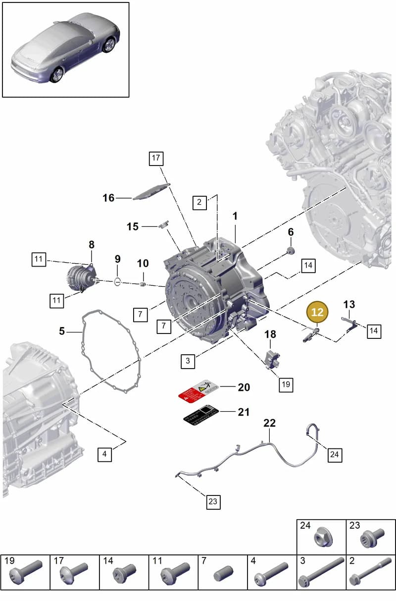 9A7317073 — Porsche Panamera (2016-2020) diagram p49901010, position 12