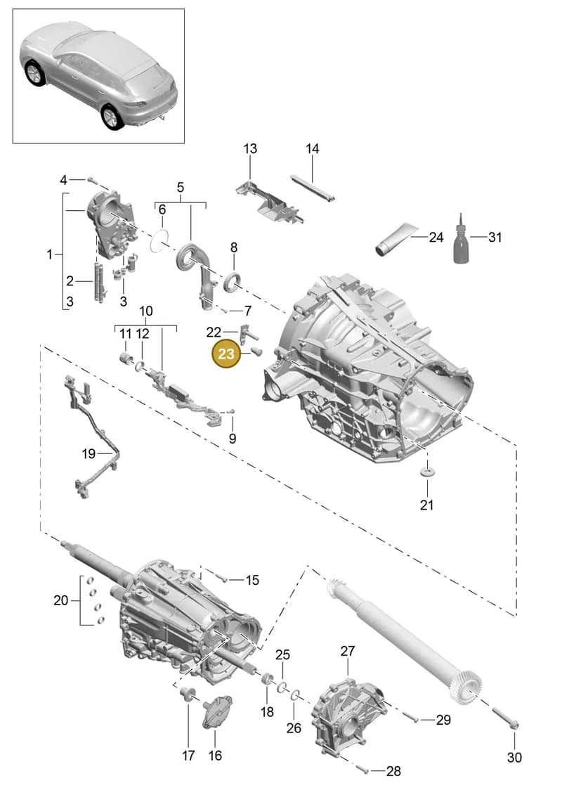 9A732122200 — Porsche Macan (2013-2018) diagram p44340001, position 23