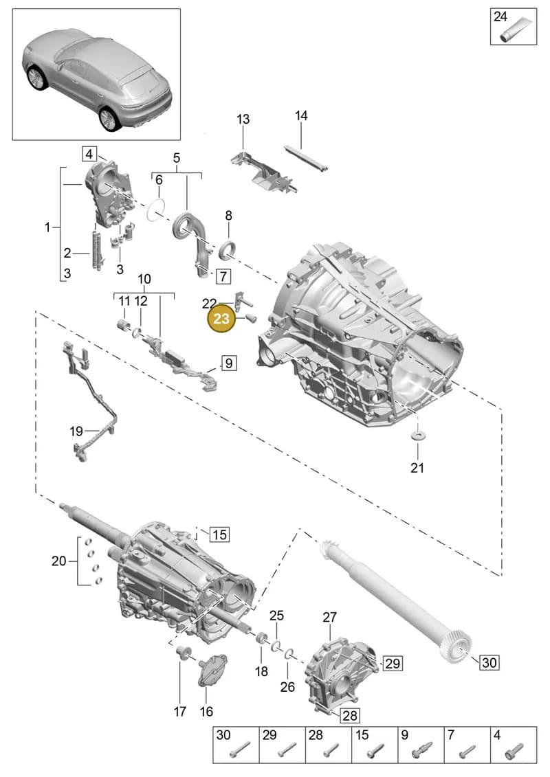 9A732122200 — Porsche Macan (2018-2022) diagram p52302110, position 23