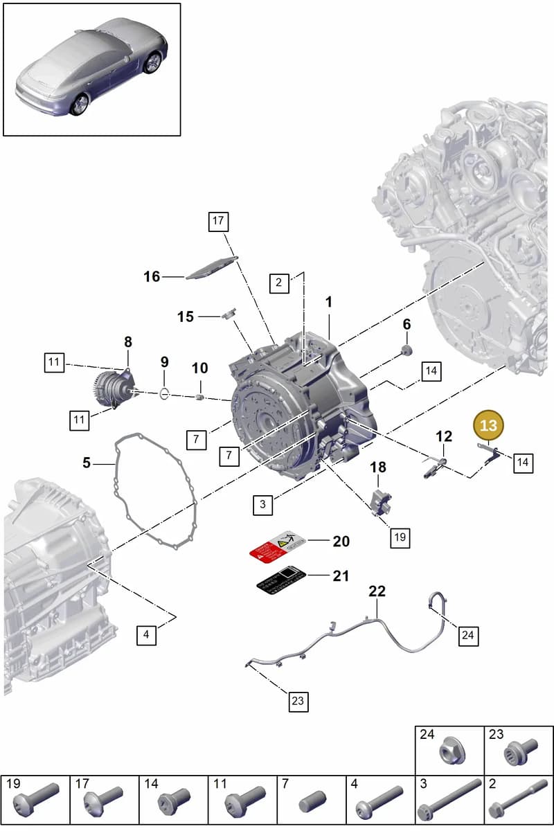 9A7323145 — Porsche Panamera (2016-2020) diagram p49901010, position 13