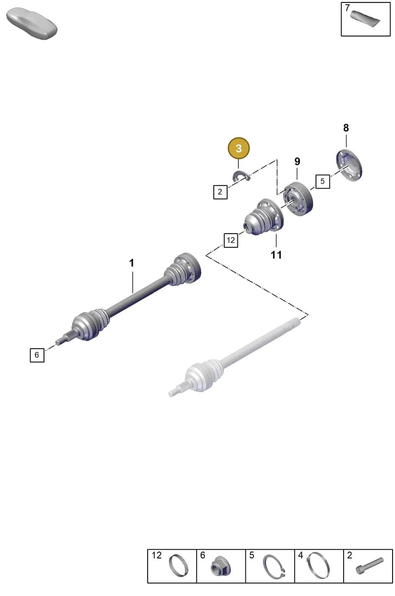 9A740735700 — Porsche Boxster Spyder (2019-2020) diagram p55501050, position 3