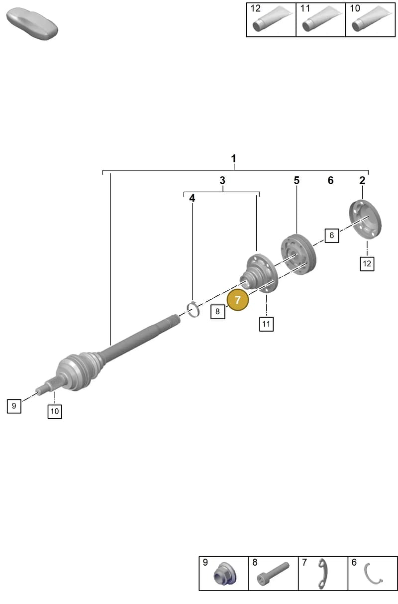 9A740735700 — Porsche 911 (2020-2022) diagram p57501100, position 7