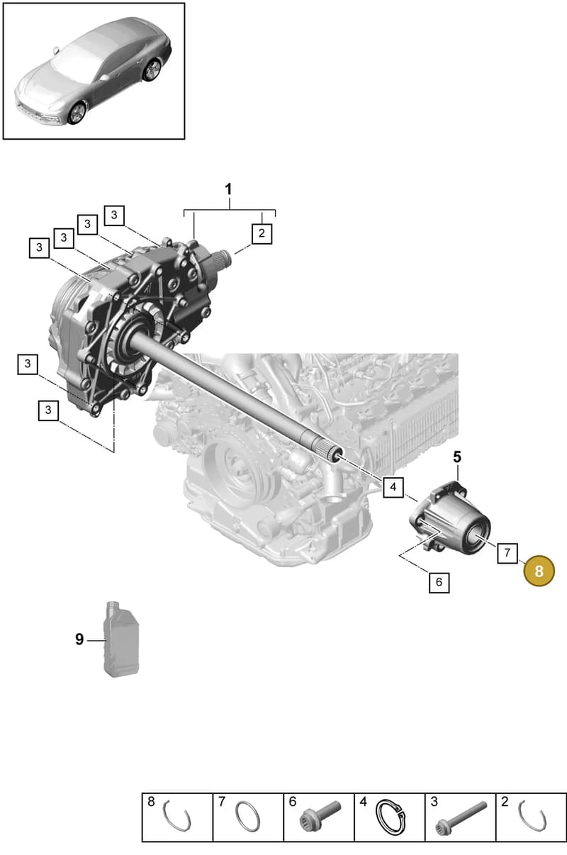9A740763500 — Porsche Panamera (2016-2020) diagram p49305000, position 8