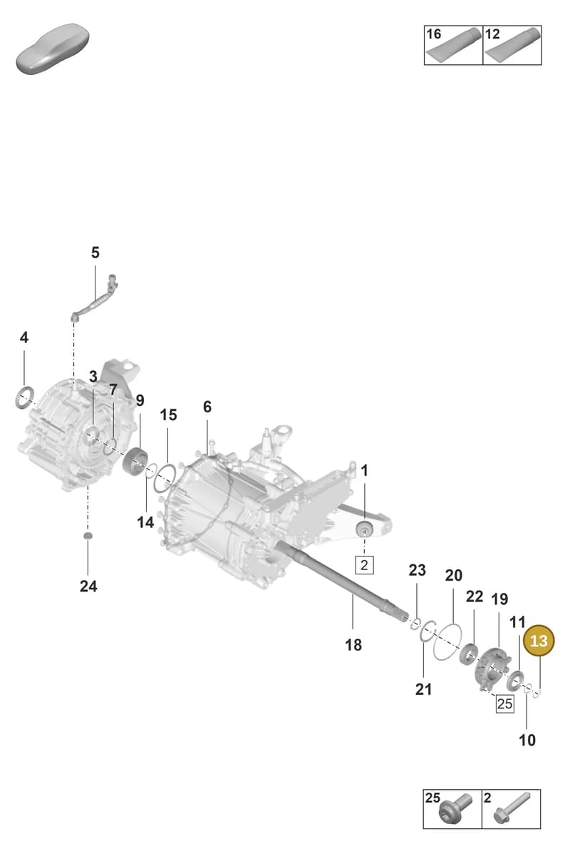 9A740763500 — Porsche Taycan Sport Turismo (2019-2024) diagram p56354100, position 13
