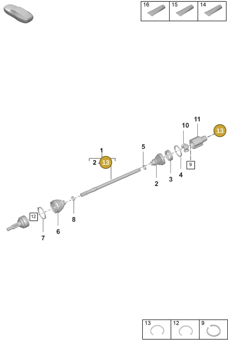 9A740763500 — Porsche Panamera (2023-2025) diagram p62401300, position 13