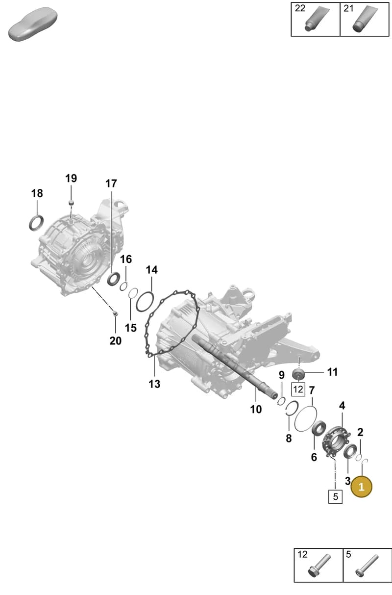 9A740763500 — Porsche Taycan Sport Turismo (2023-2025) diagram p64354100, position 1
