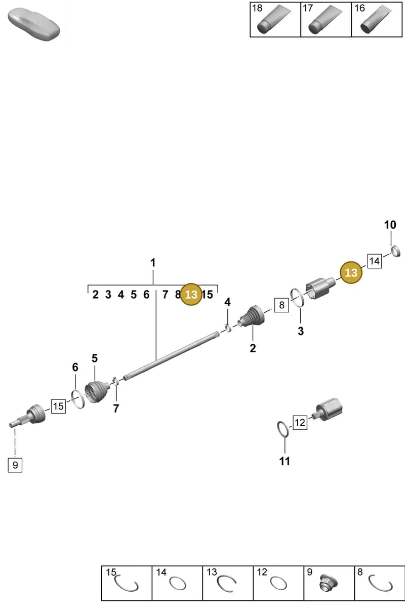 9A740763500 — Porsche Taycan Sport Turismo (2023-2025) diagram p64401150, position 13