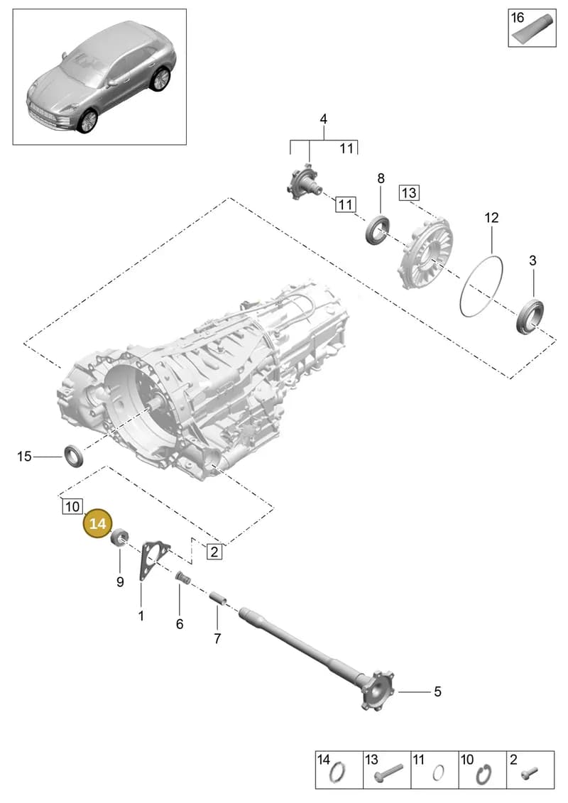 9A740922700 — Porsche Macan (2018-2022) diagram p52000060, position 14