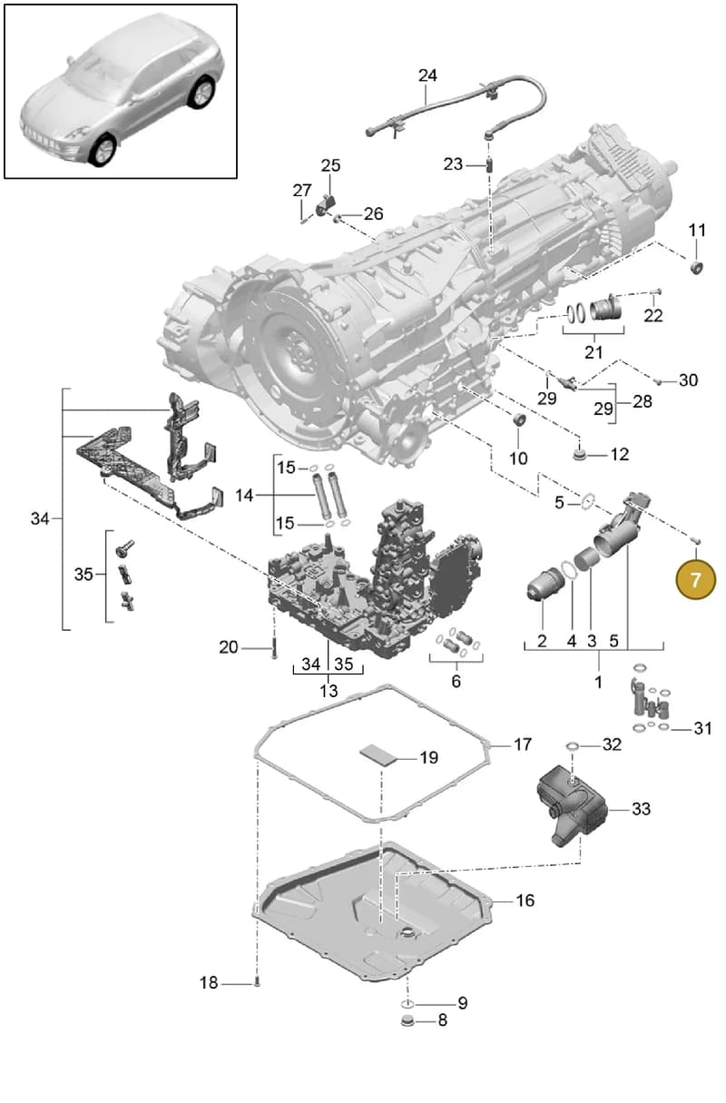 9A740937000 — Porsche Macan (2013-2018) diagram p44320010, position 7