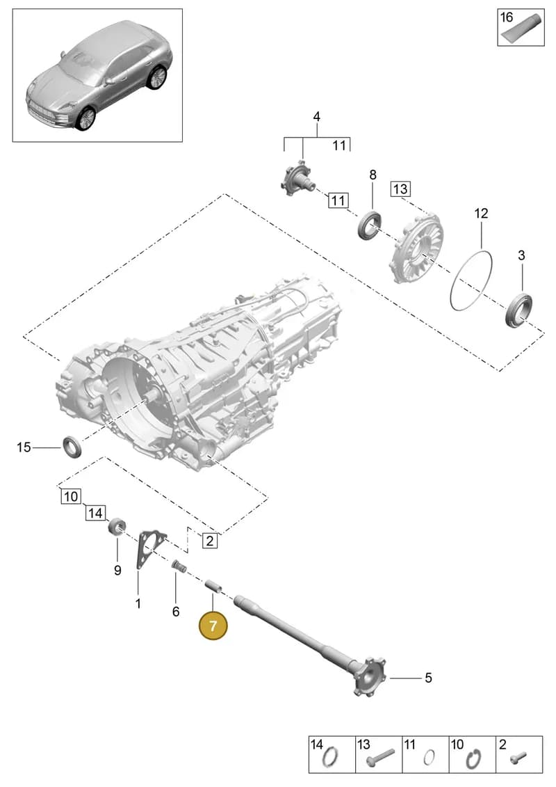9A740937000 — Porsche Macan (2018-2022) diagram p52000060, position 7