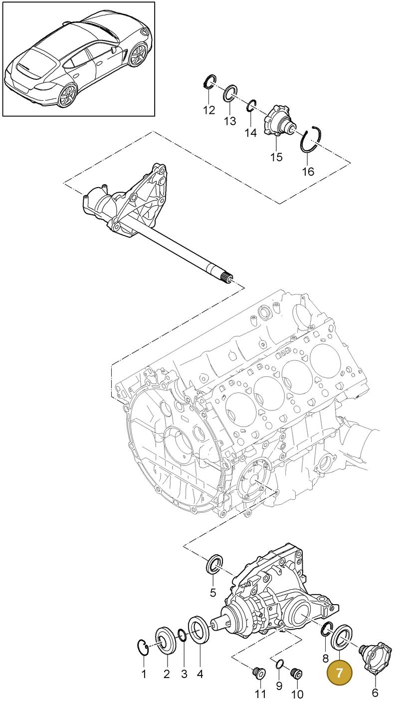 9A740939910 — Porsche Panamera (2009-2016) diagram p35305010, position 7