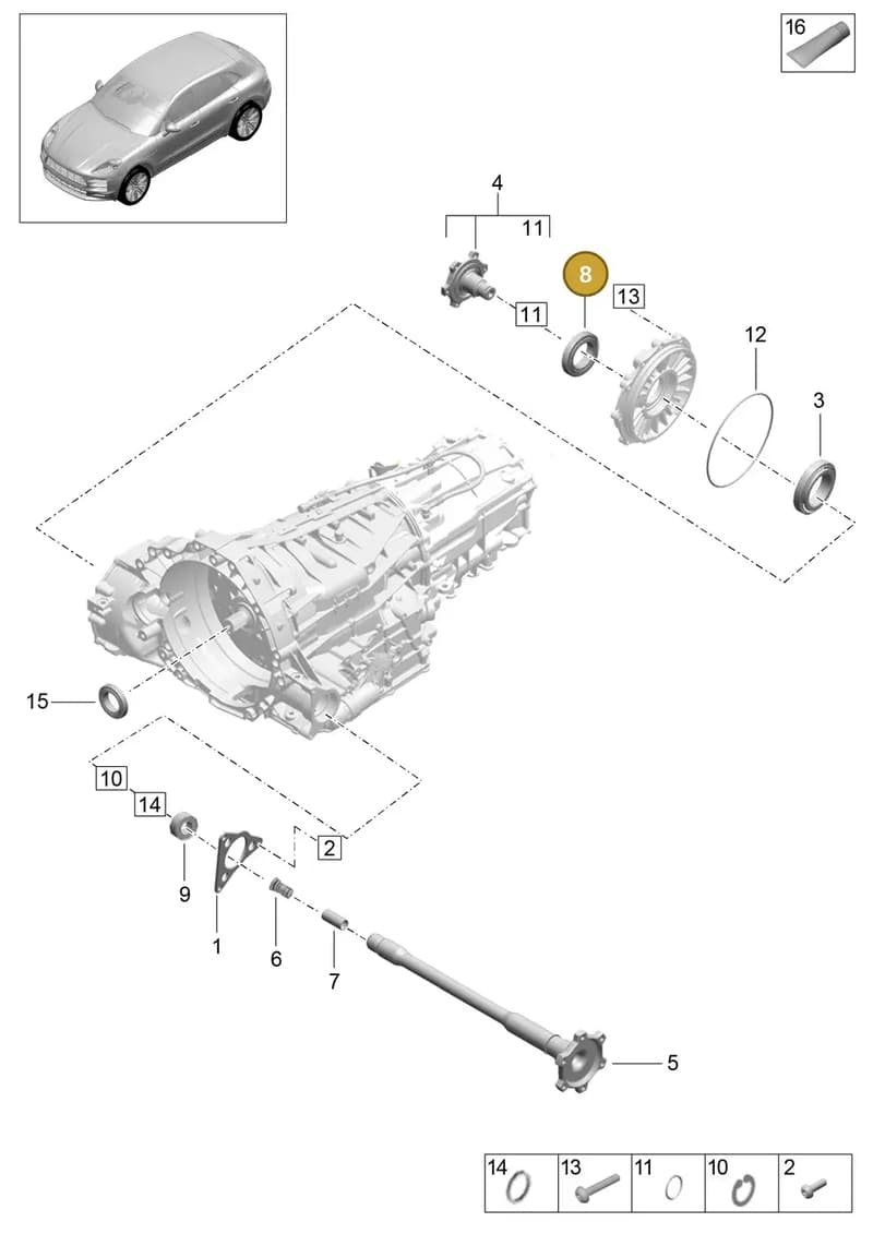 9A740940000 — Porsche Macan (2018-2022) diagram p52000060, position 8