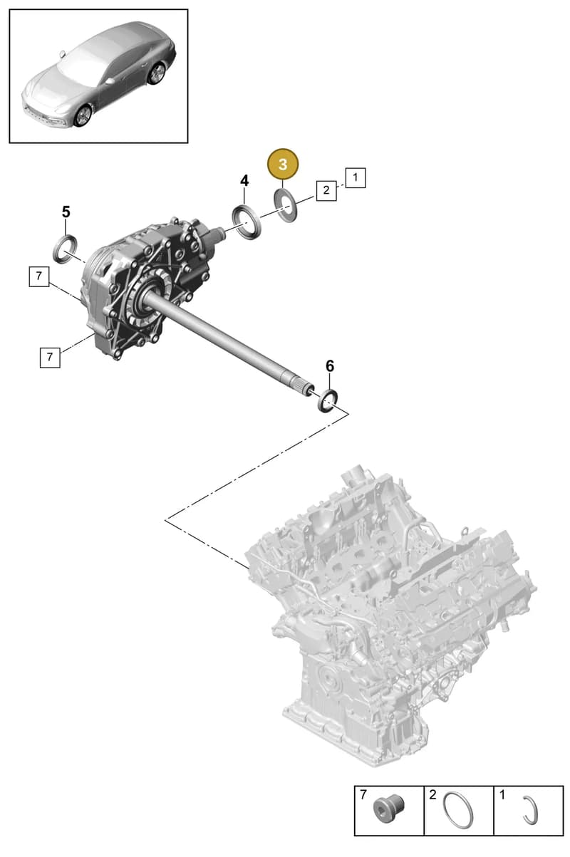 9A740949100 — Porsche Panamera (2016-2020) diagram p49305010, position 3