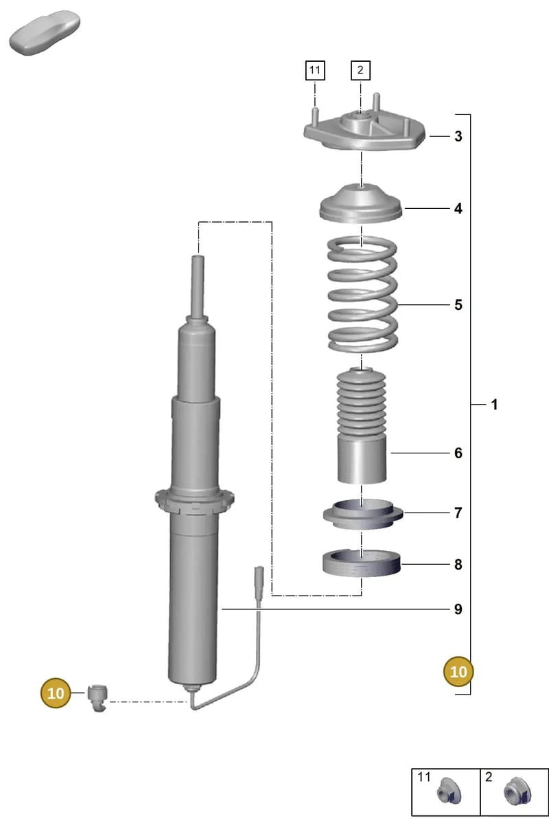9A751232700 — Porsche Boxster Spyder (2019-2020) diagram p55502000, position 10