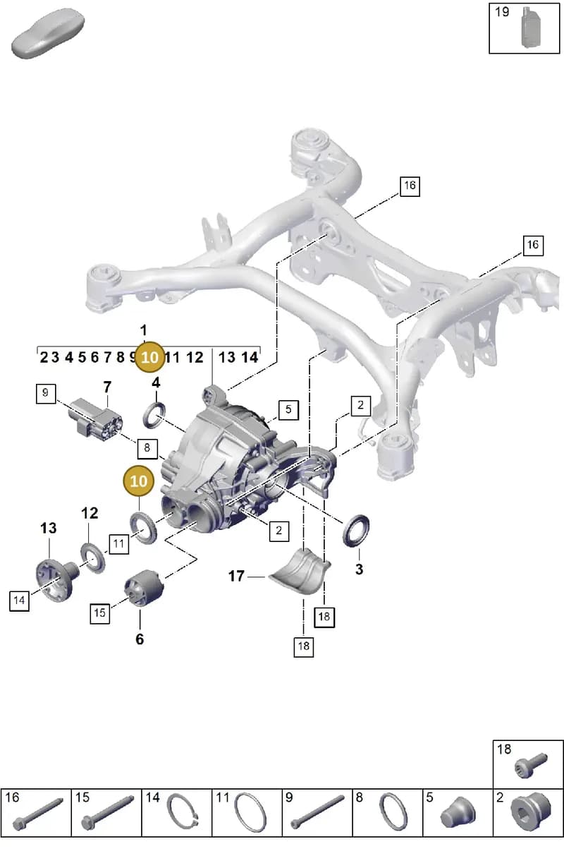 9A7525596 — Porsche Cayenne Coupe (2023-2023) diagram p60305010, position 10