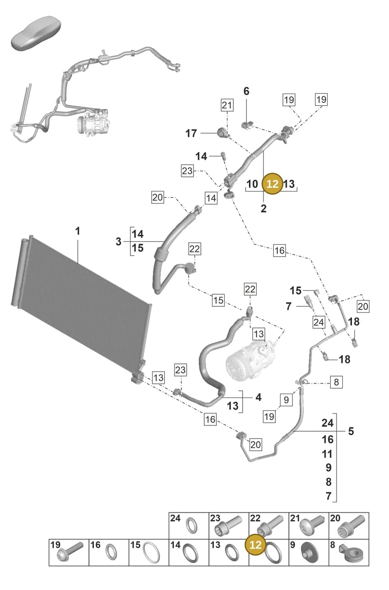 9A757374903 — Porsche Panamera (2020-2023) diagram p58814300, position 12