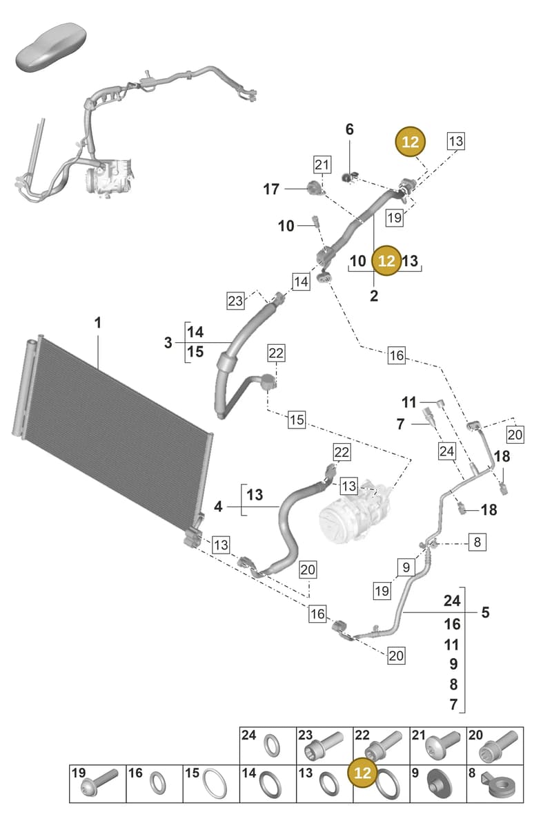 9A757374903 — Porsche Panamera (2020-2023) diagram p58814400, position 12