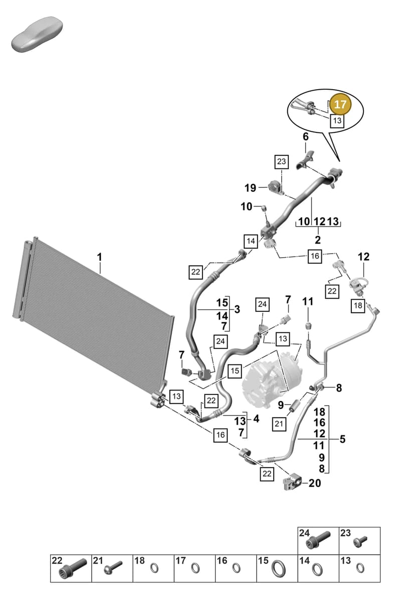 9A757374903 — Porsche Panamera (2020-2023) diagram p58815650, position 17