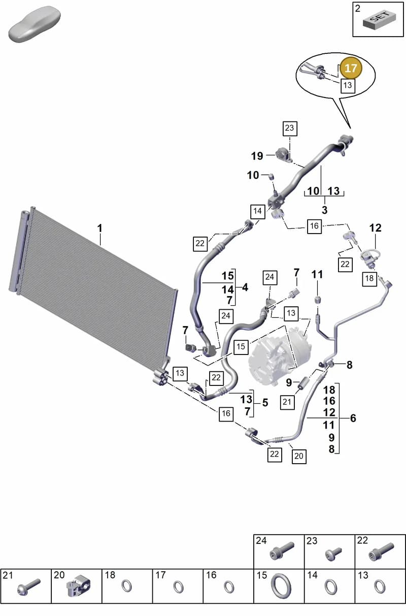 9A757374903 — Porsche Panamera (2023-2025) diagram p62815600, position 17