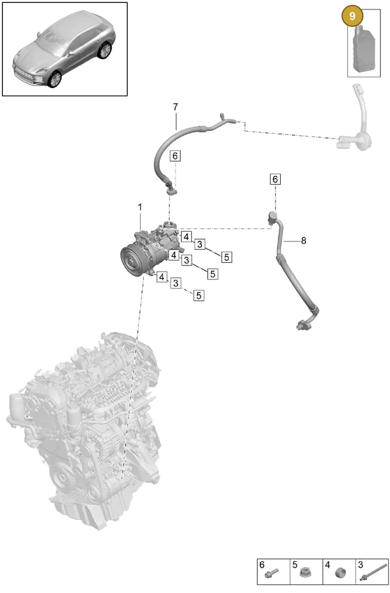 9A757390010 — Porsche Macan (2018-2022) diagram p52814200, position 9