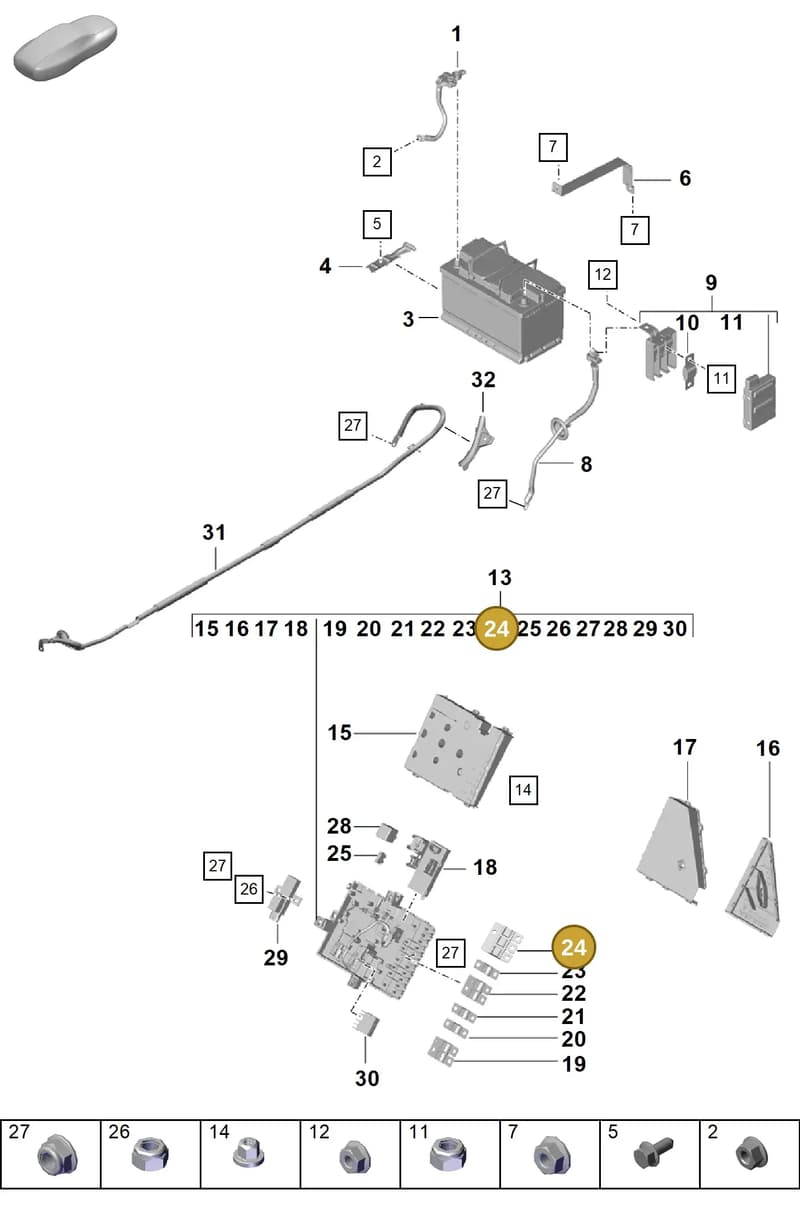 9A760705900 — Porsche Boxster Spyder (2019-2020) diagram p55902060, position 24