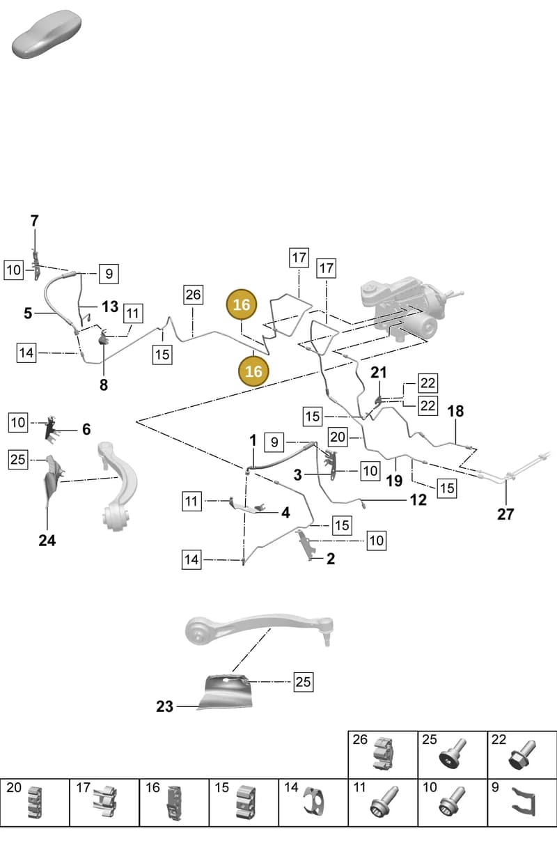 9A761179700 — Porsche Macan (2024-2024) diagram p61604010, position 16