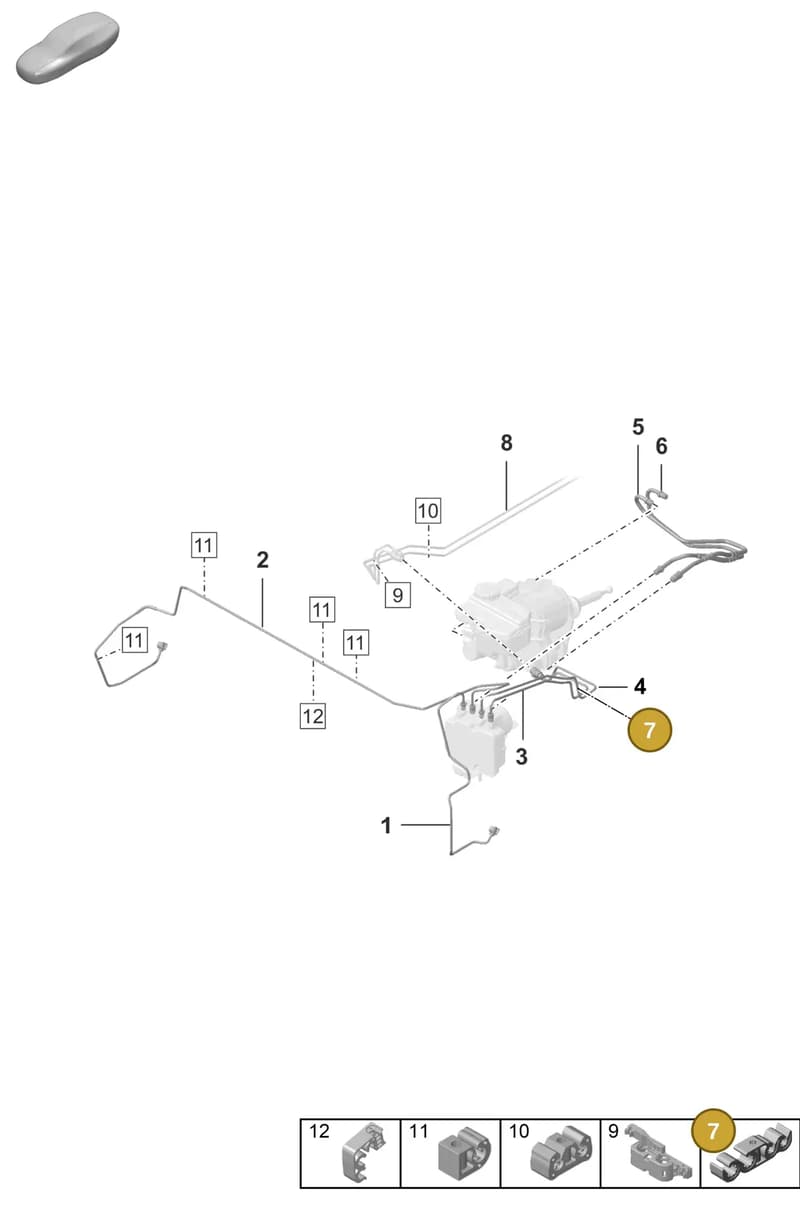 9A7611797 — Porsche 911 (2020-2022) diagram p57604010, position 7