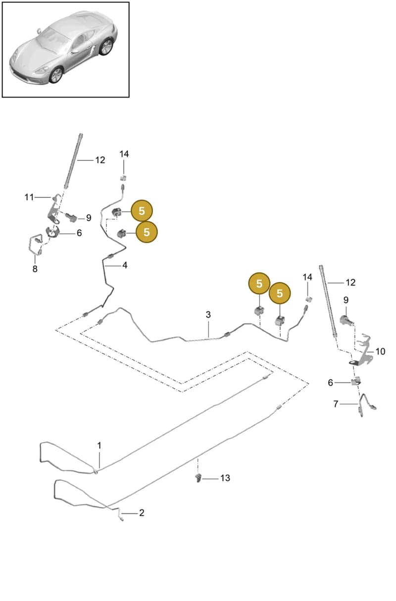 9A761673900 — Porsche Cayman (2016-2019) diagram p50604020, position 5